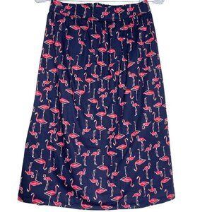 ModCloth Pink Flamingo Skirt Size 3X Allover Print Lined 100% Cotton Sustainable